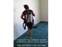 House Cleaning Srv for Allegies &amp; Asthma Clients. Free Estimates (407) 495-3486 in Orlando, Winter Garden, Winderemere, Sand Lake,, Kissimmee, Hunters Creek, Four Cornres, Champions Gate, Clermont, Davenport, Haines City, Winter Haven, Polk, Lakel